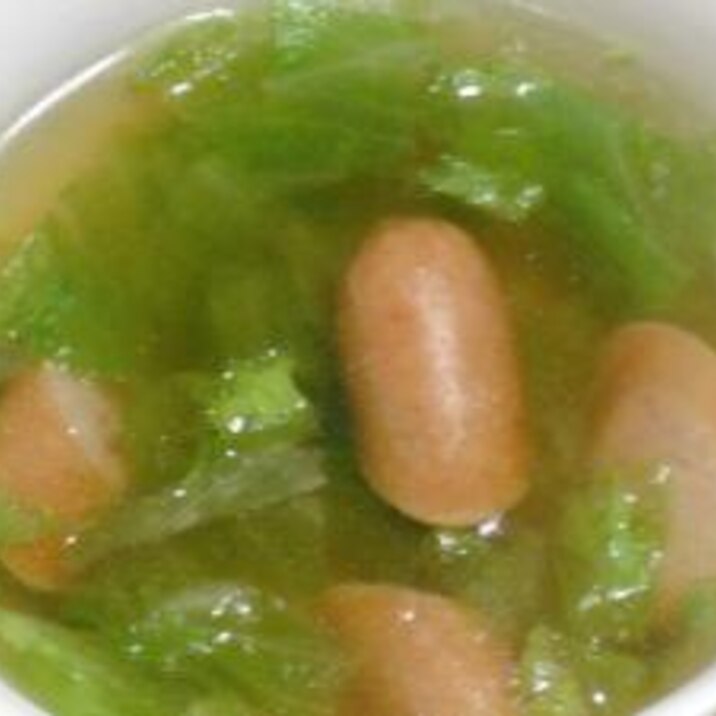 ささっと簡単 朝ご飯 レタスとウインナーのスープ レシピ 作り方 By 幸ばぁちゃん 楽天レシピ ささっと簡単 朝ご飯 レタスとウインナーのスープ レシピ 作り方 By 幸ばぁちゃん 楽天レシピ